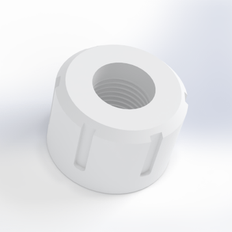 PTFE 6ノッチナットの樹脂加工の製作･見積もり事例