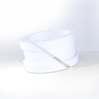 PTFE スリット入りカラーの樹脂加工の製作・見積もり事例