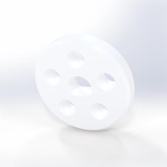 PTFE パンチングパドルの樹脂加工の製作・見積もり事例
